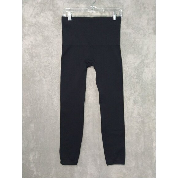 Spanx by Sara Blakely Leggings Womens 1X Plus Black Active Stretch Ankle